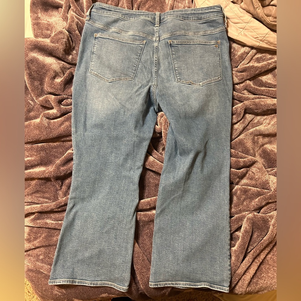 Madewell Cali Demi-Boot Kick Out Crop Jeans 16W